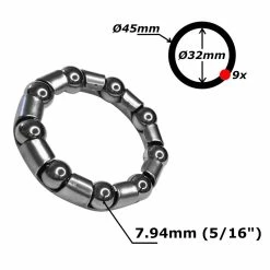 Acier Galvanisé Roulement Cage A Billes 32mm 45mm 9 Billes 5/16" Pédalier Vélo BMX Freestyle -Aubaines sur les pièces de vélo roulement cage a billes 32mm 45mm 9 billes 516 pedalier velo bmx freestyle 2