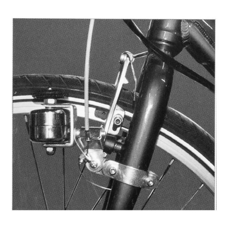 Acier Chromé SONNETTE SUR ROUE SANS FIN ROULETTE ACIER CHROME MONTAGE FOURCHE VELO VINTAGE VILLE 4 Acier Chromé SONNETTE SUR ROUE SANS FIN ROULETTE ACIER CHROME MONTAGE FOURCHE VELO VINTAGE VILLE - Image 2