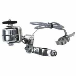 Acier Chromé SONNETTE SUR ROUE SANS FIN ROULETTE ACIER CHROME MONTAGE FOURCHE VELO VINTAGE VILLE